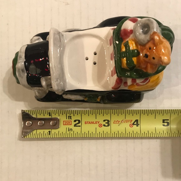 Vintage Santa And Toy Filled Car Salt & Pepper Shaker Set Hand-Painted - Picture 13 of 16